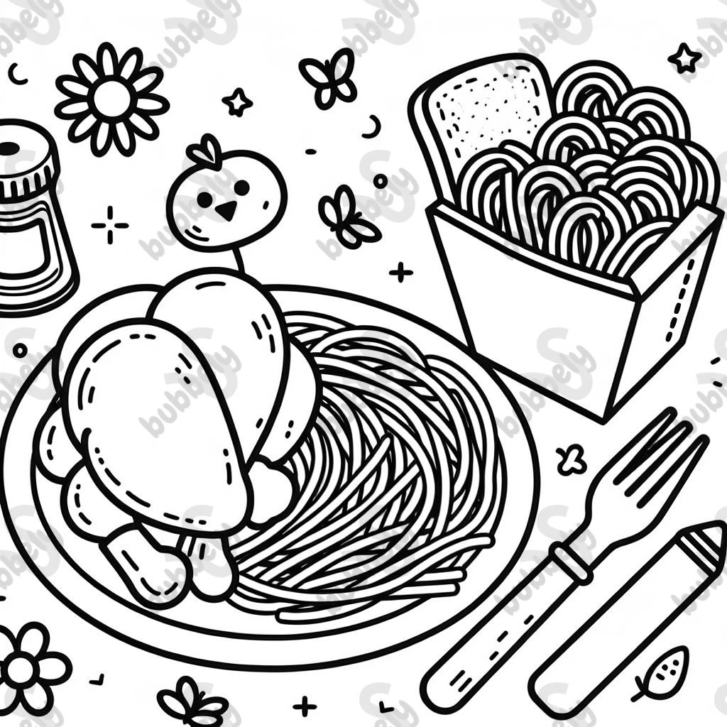 Menu with grilled chicken and buttered noodles