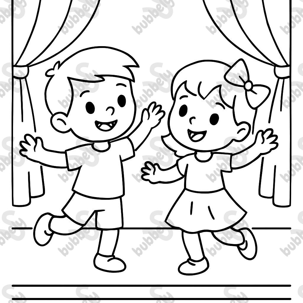 Kids dancing on stage