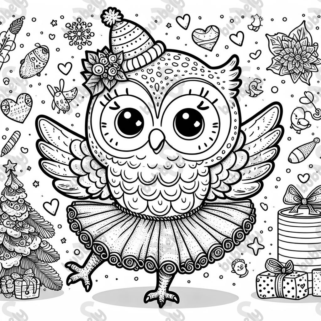 Tiny owl in a tutu