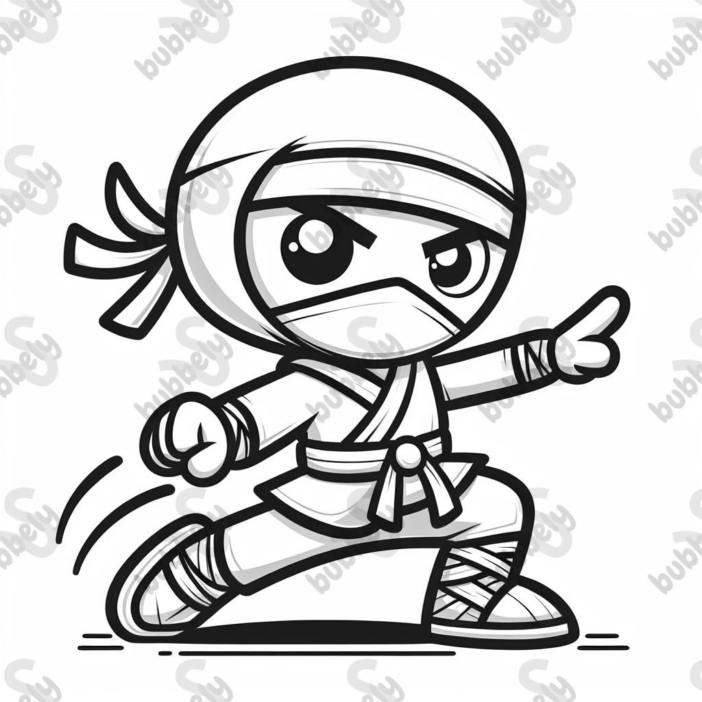 einen Ninja der kämpft