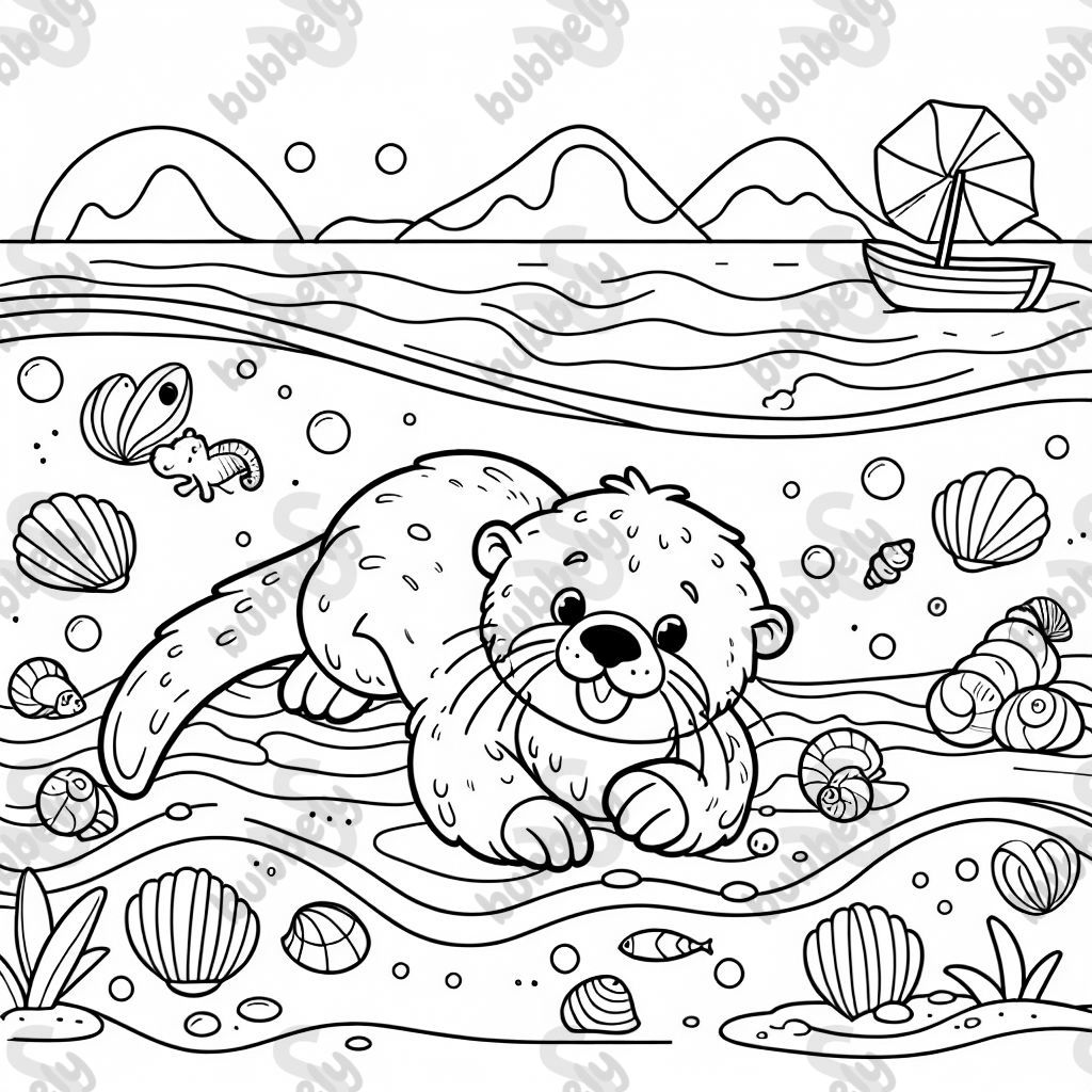 sea otter at the beach