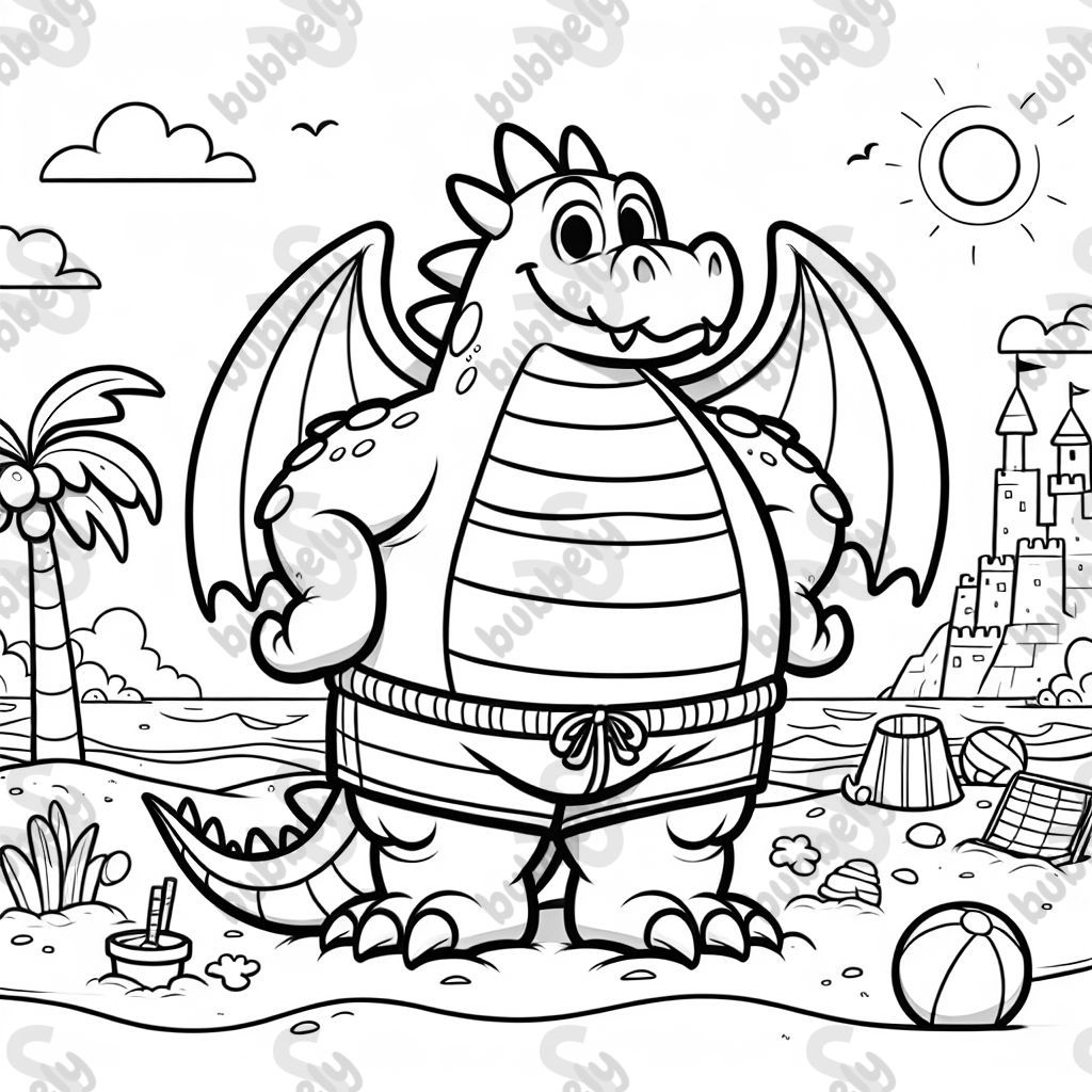 Croque-mitaine en maillot de bain à la plage Croque-mitaine en maillot de bain à la plage