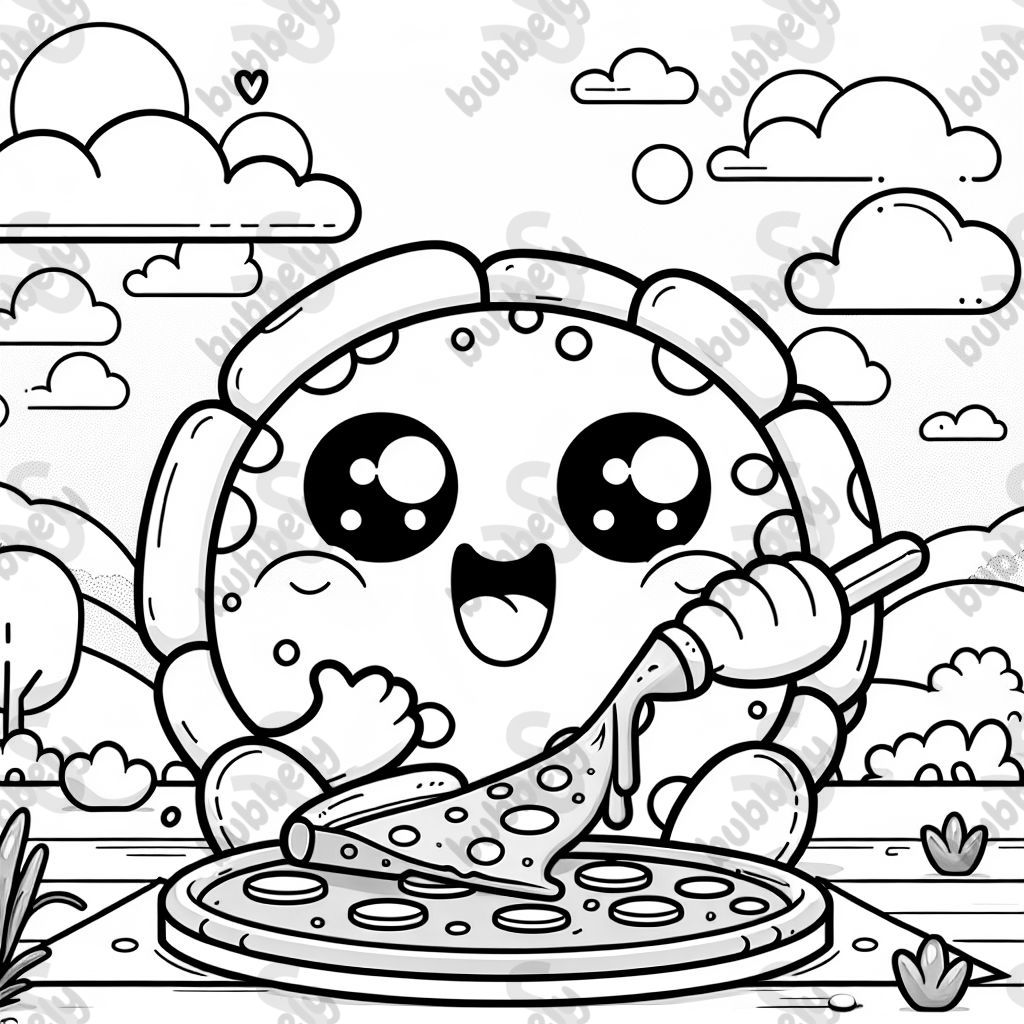 A PIZZA EATING CHEESE