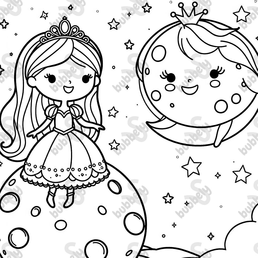 Eine prinzessin auf dem mond