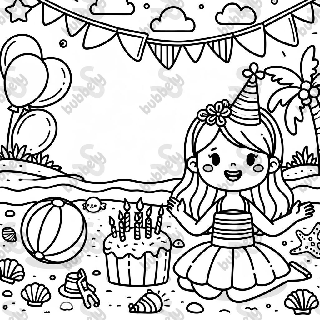 Geburtstagsfeier Mädchen am Strand 