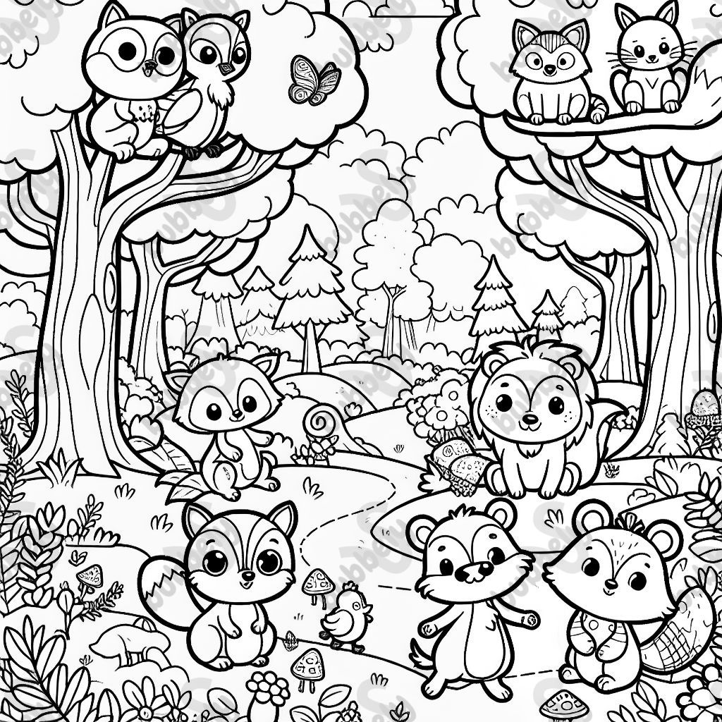 Cute woodland forest