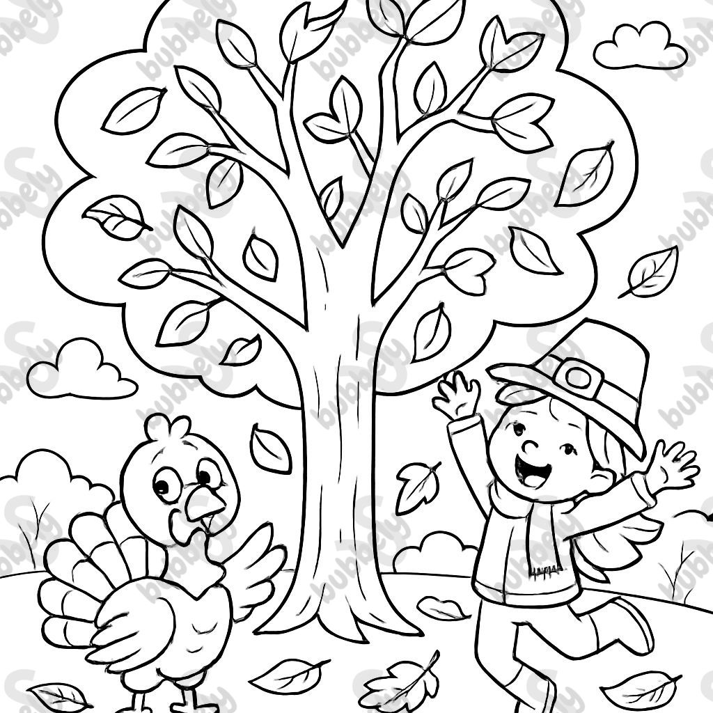 un arbre en automne pour Thanksgiving