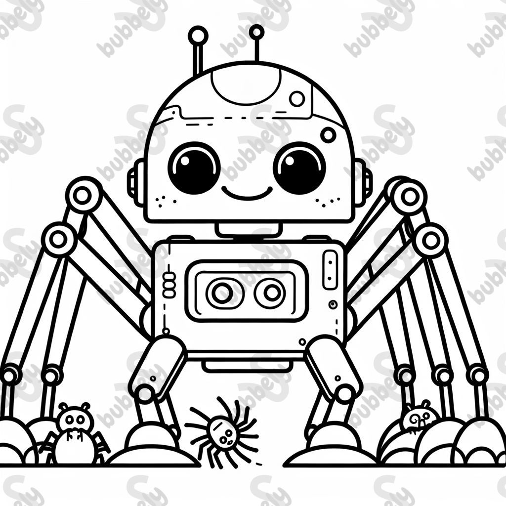 gefährlicher roboter mit spinnenbeinen und beinen