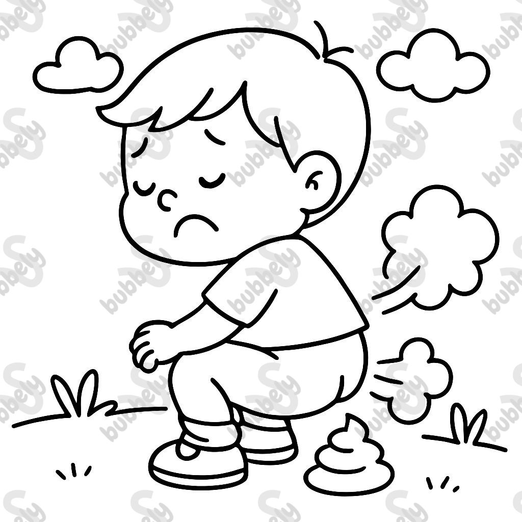 a pooping and farting