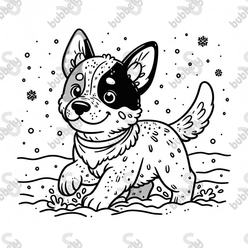 snow day bluey heeler
