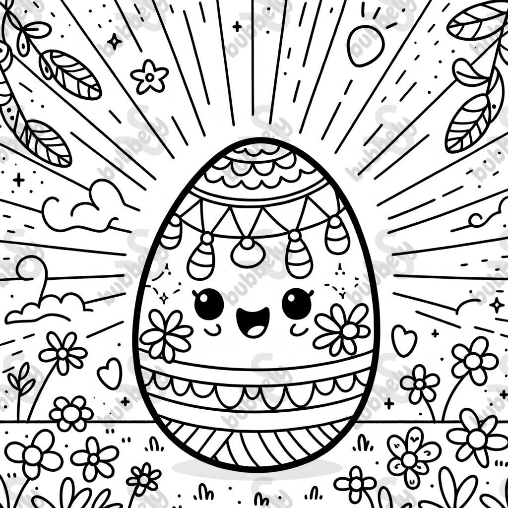 Easter egg with a pattern Easter egg with a pattern