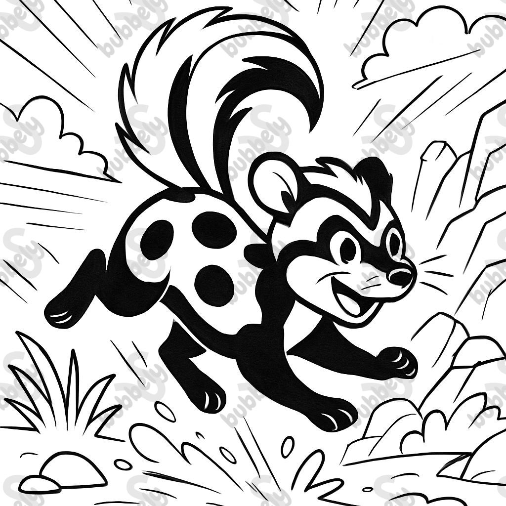 A spotted skunk