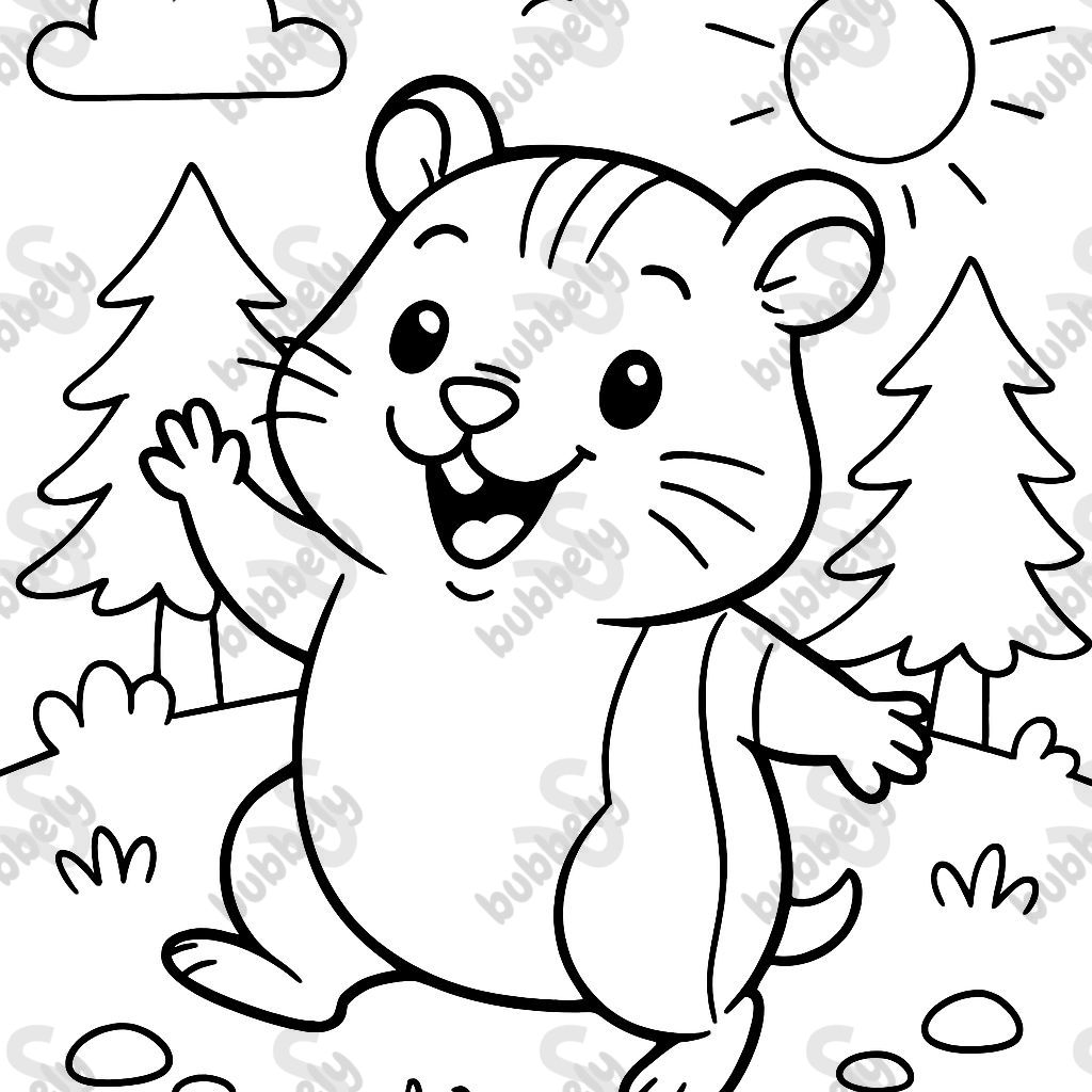 hamster mignon avec des rayures