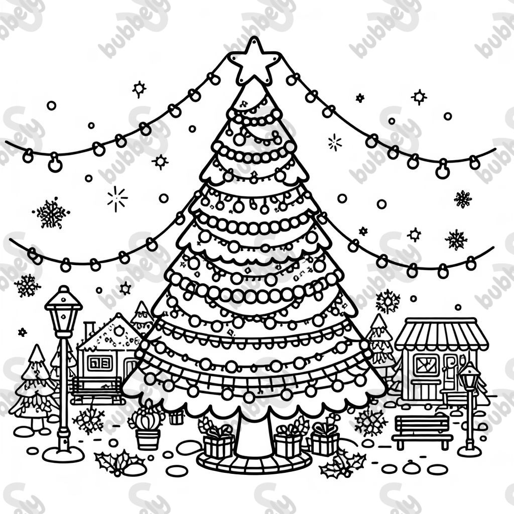 christmas tree with lights