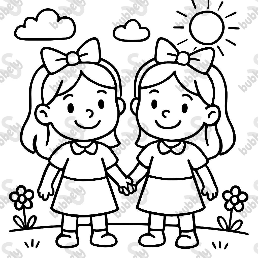 Identical twin girls Identical twin girls