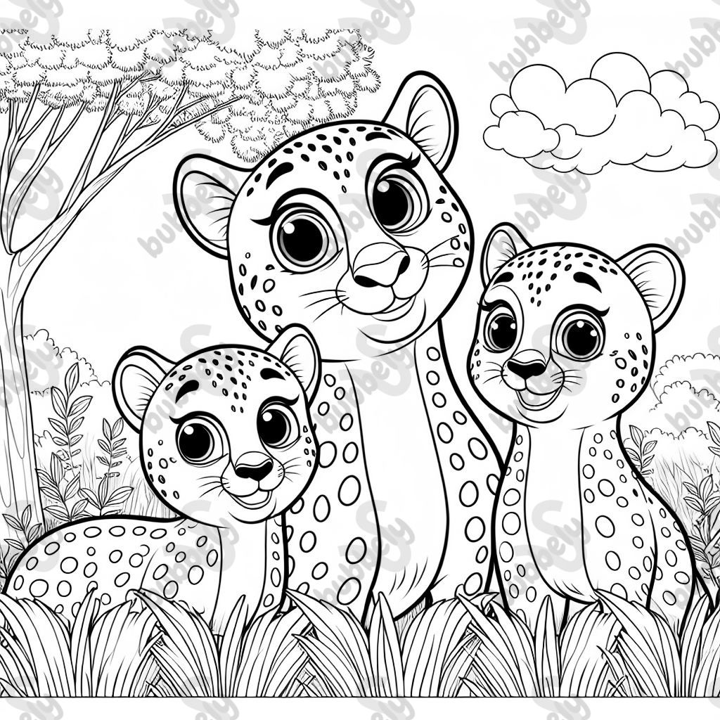 A cheetah family
