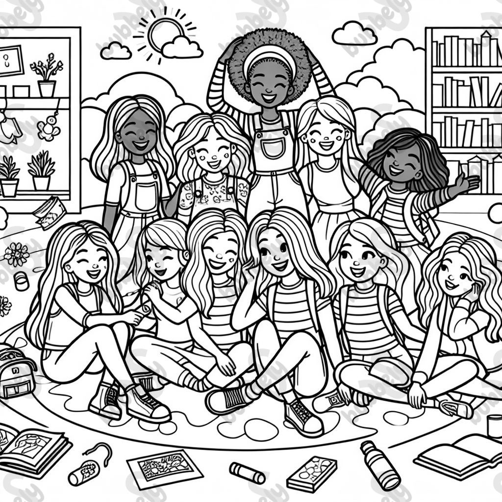 a friend group of girls