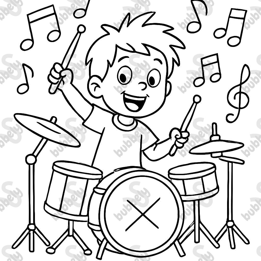 Notes de musique batterie