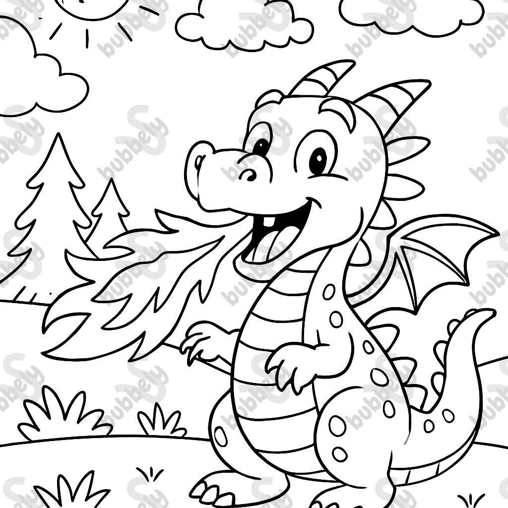 dragon breathing fire