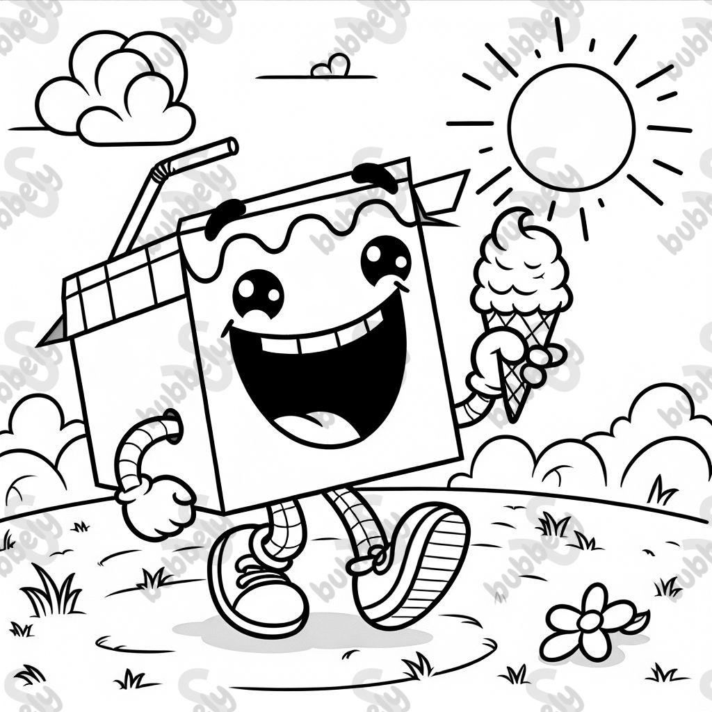 Jack in the box eating a snow cone.