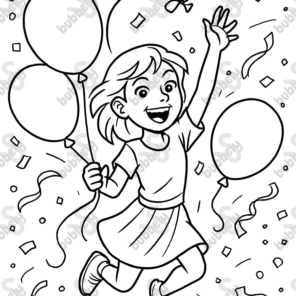 konfetti , Luftballons, Party, Freunde, Mädchen