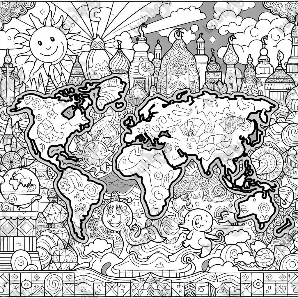 map of the world continents