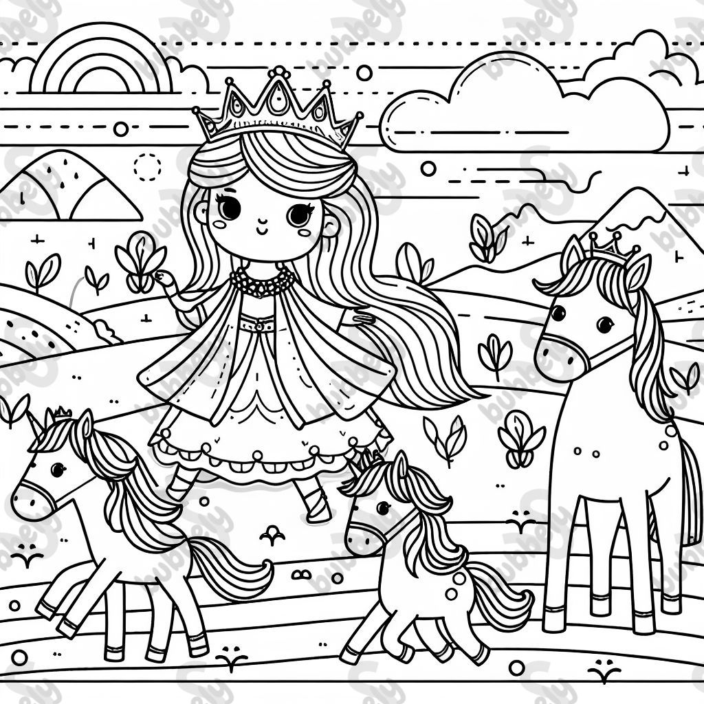 Une reine dans un troupeau de chevaux