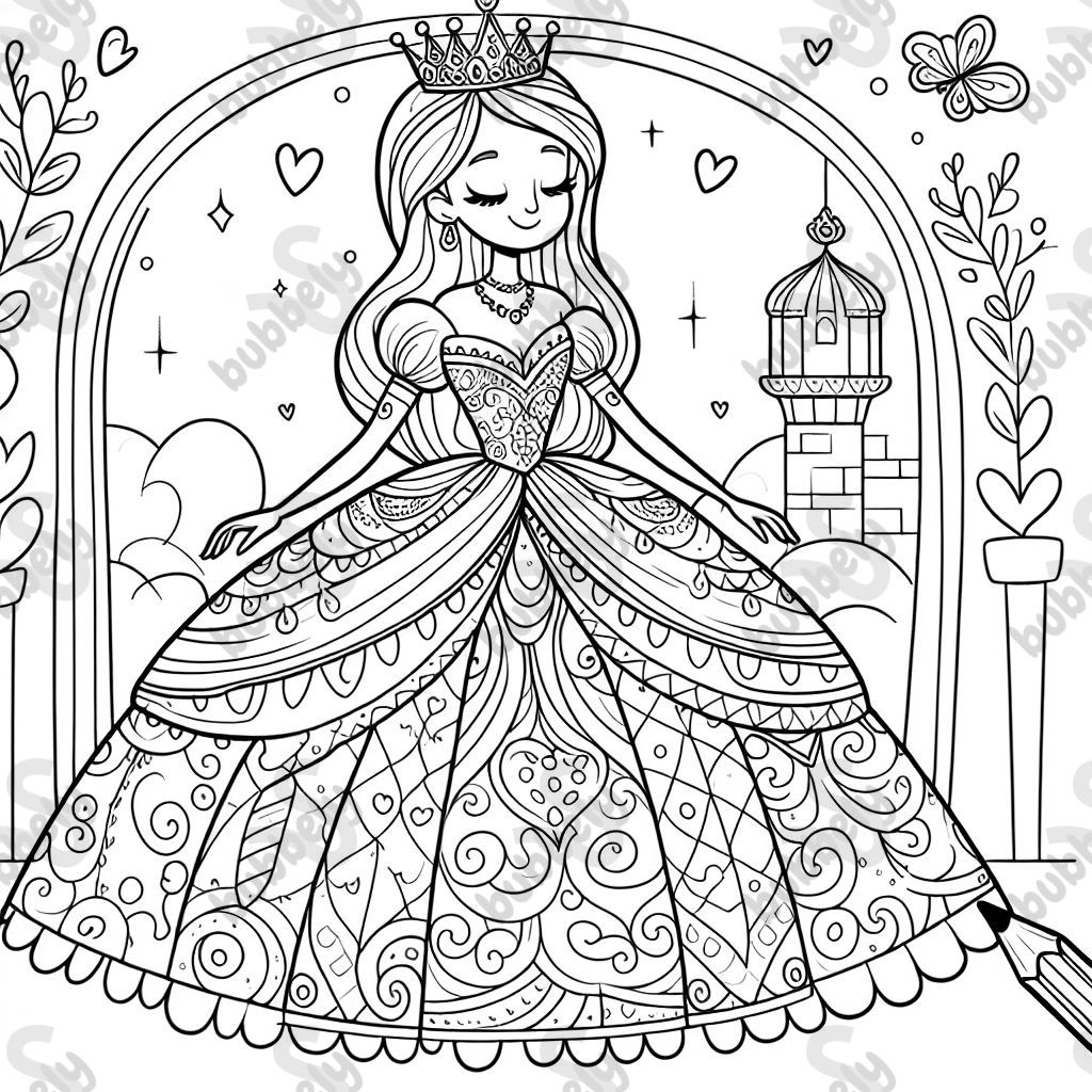 A princess in an amazing dress