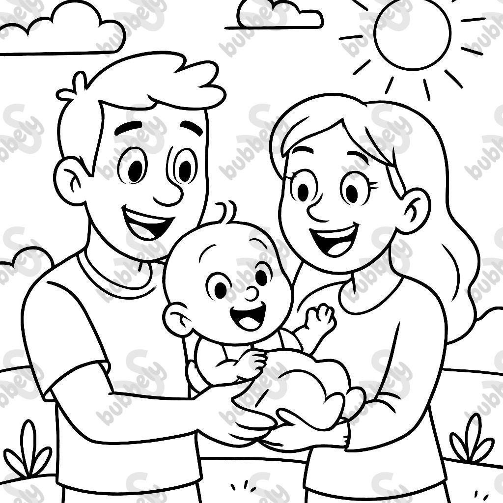 A man and woman holding a baby