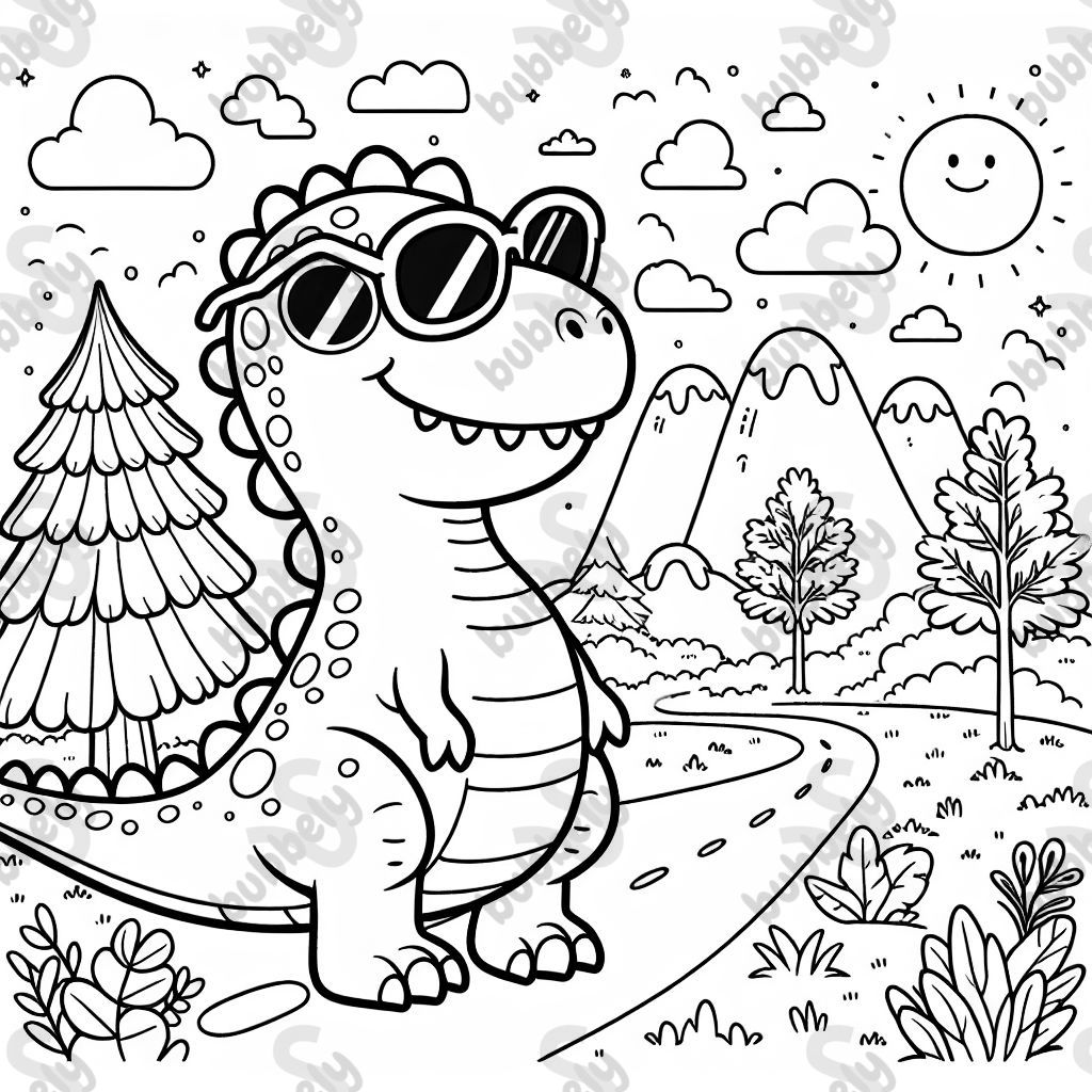 Dinosaurier mit Sonnenbrille 
