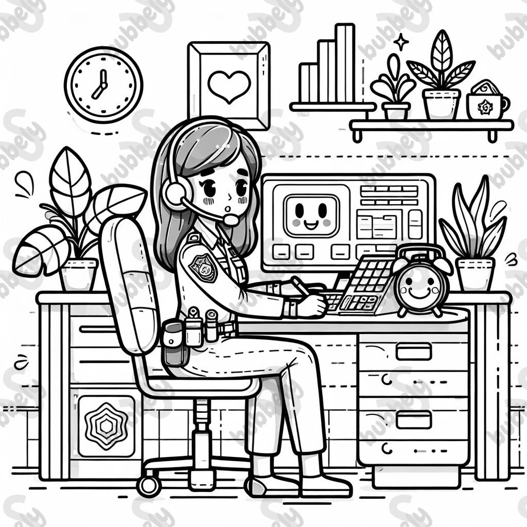 911 dispatcher at a console