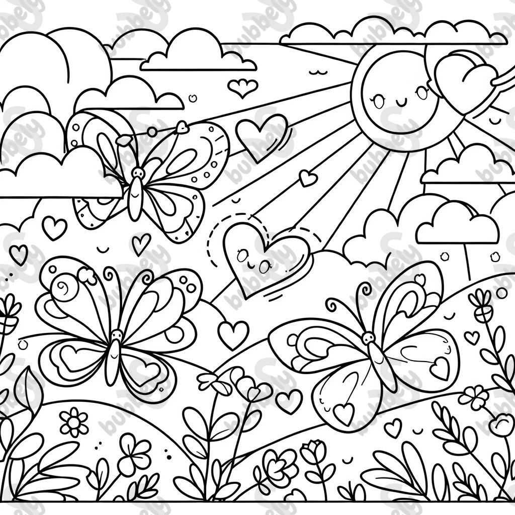 Butterflies and hearts Butterflies and hearts