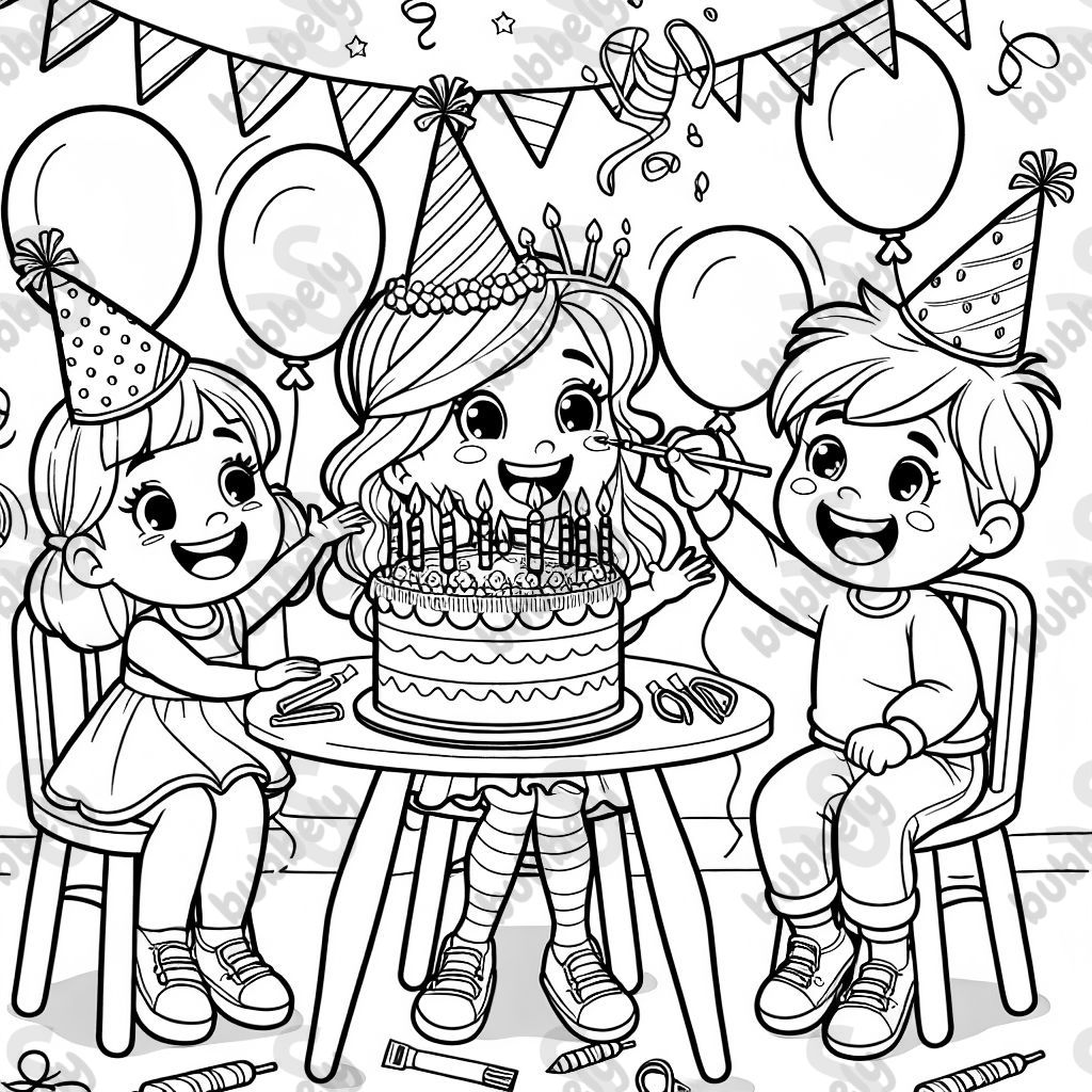 geburtstagsfeier der großen schwester, ein kleiner bruder und eine kleine schwester