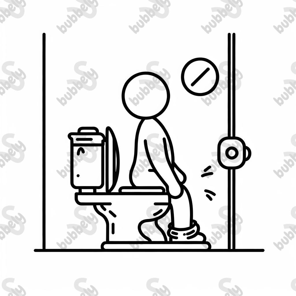 A person going to the toilet.