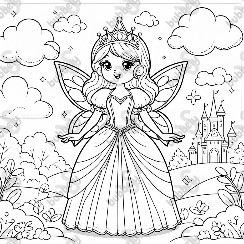 A princess with fairy wings