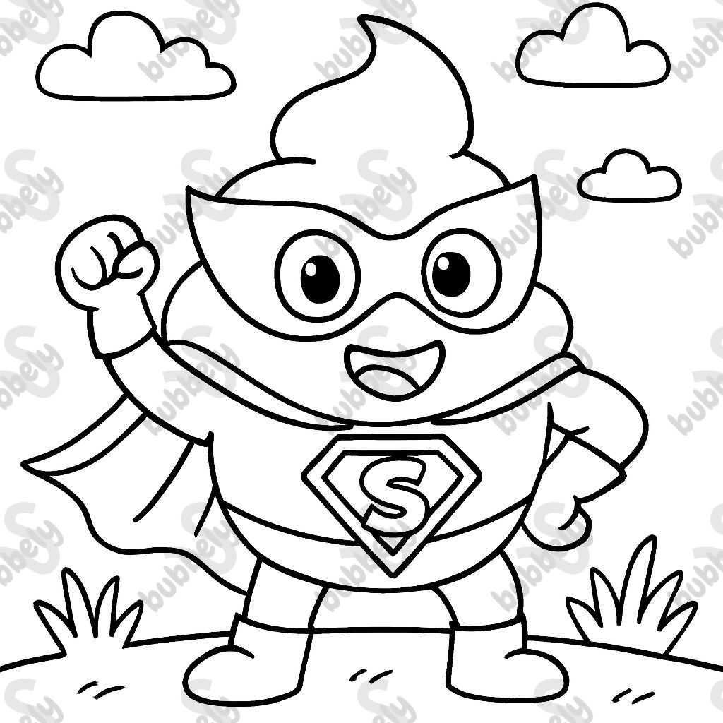 Un emoji caca en costume