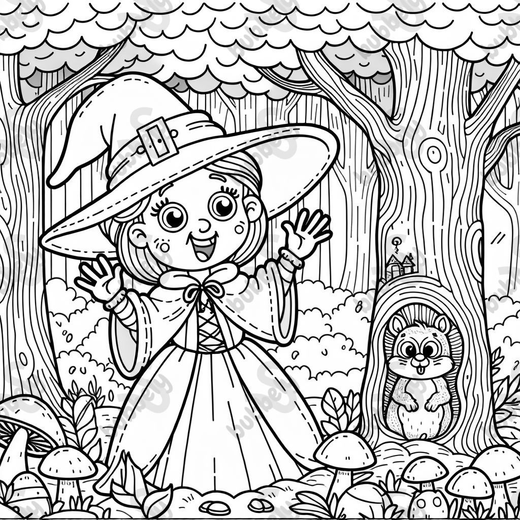 An arist witch in forest