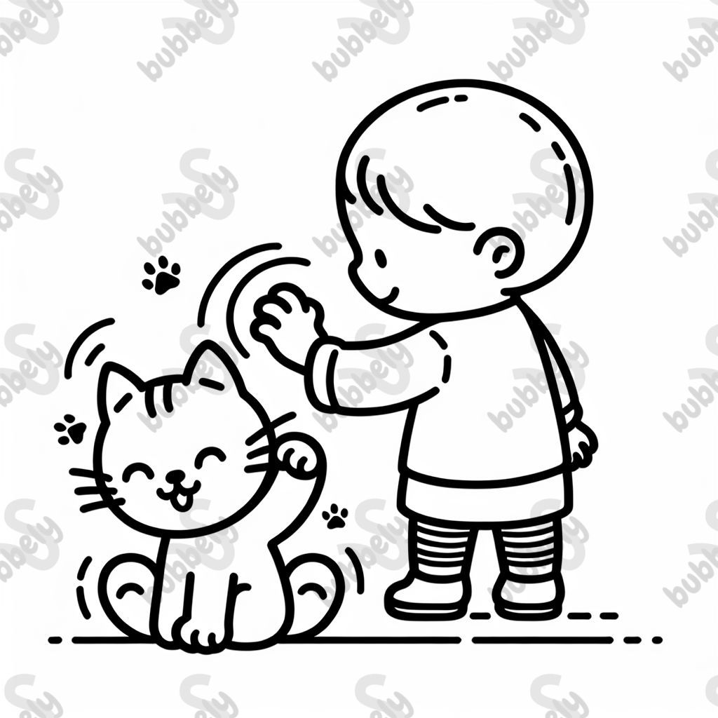 A cat scratching a child