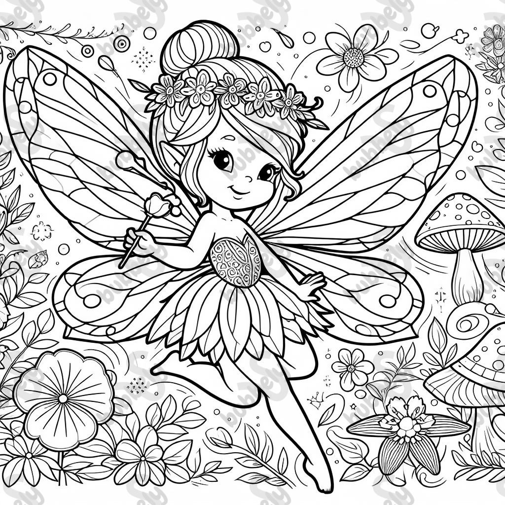 A fairy with crystal wings