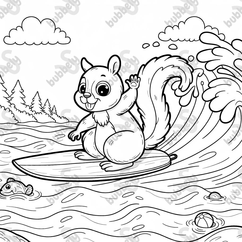 Squirrel surfing