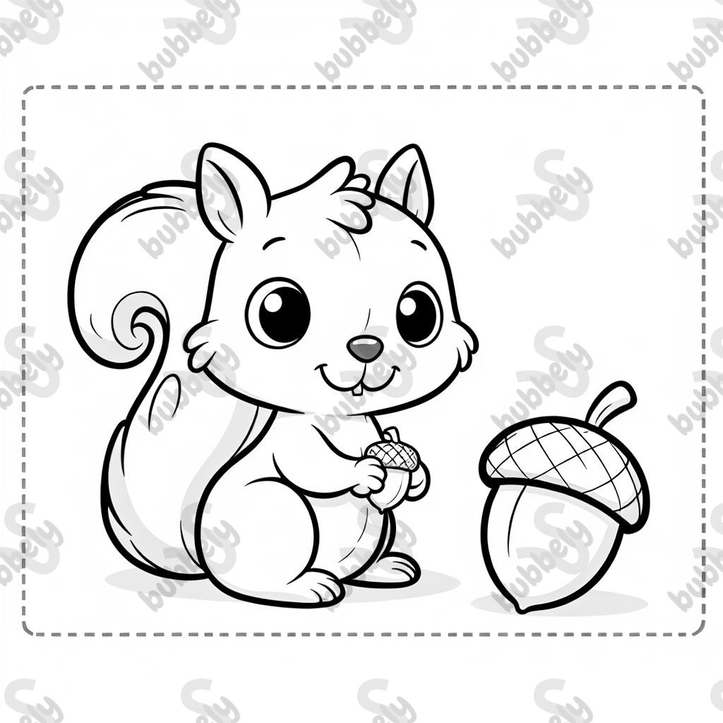 Squirrel with acorn