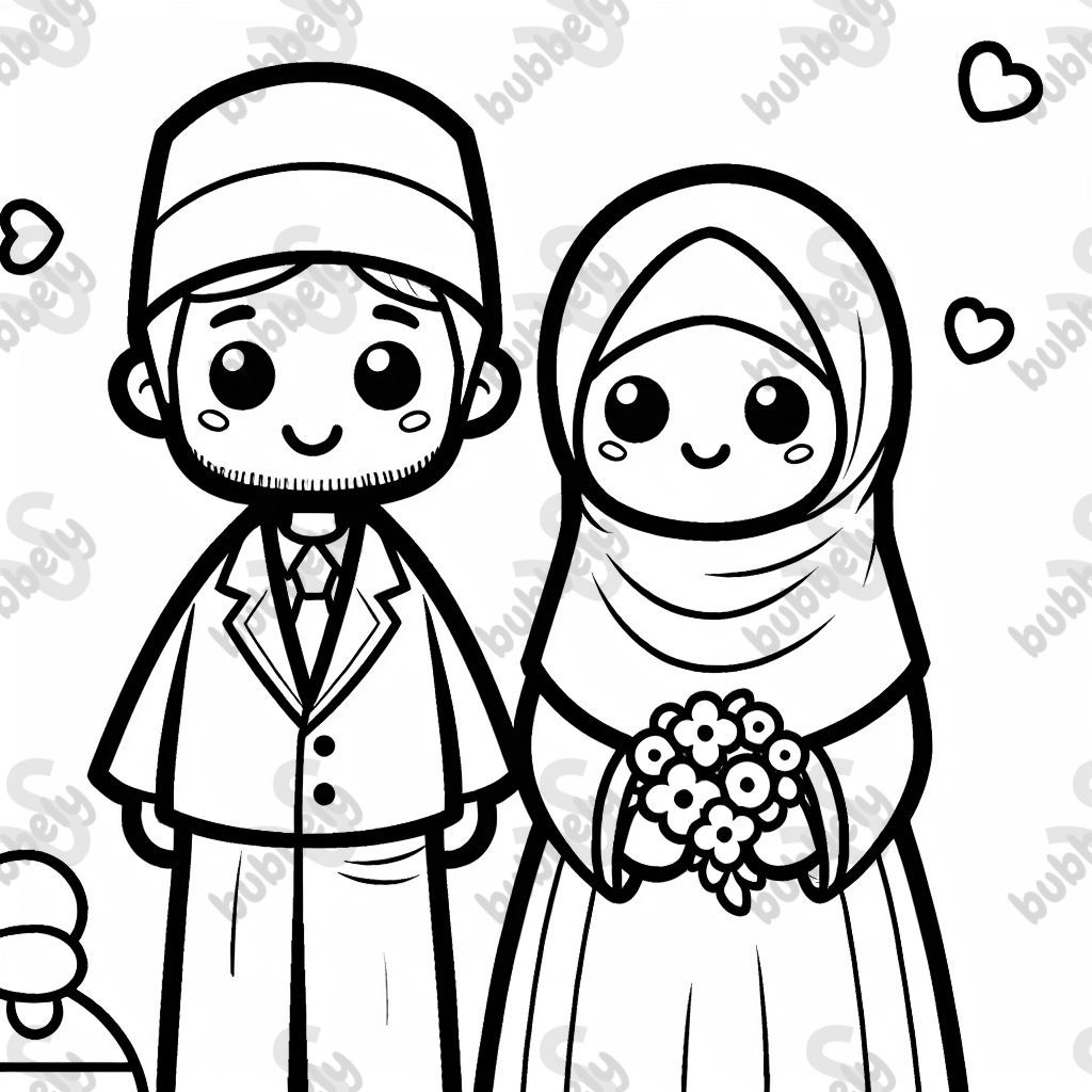 A Muslim wedding couple