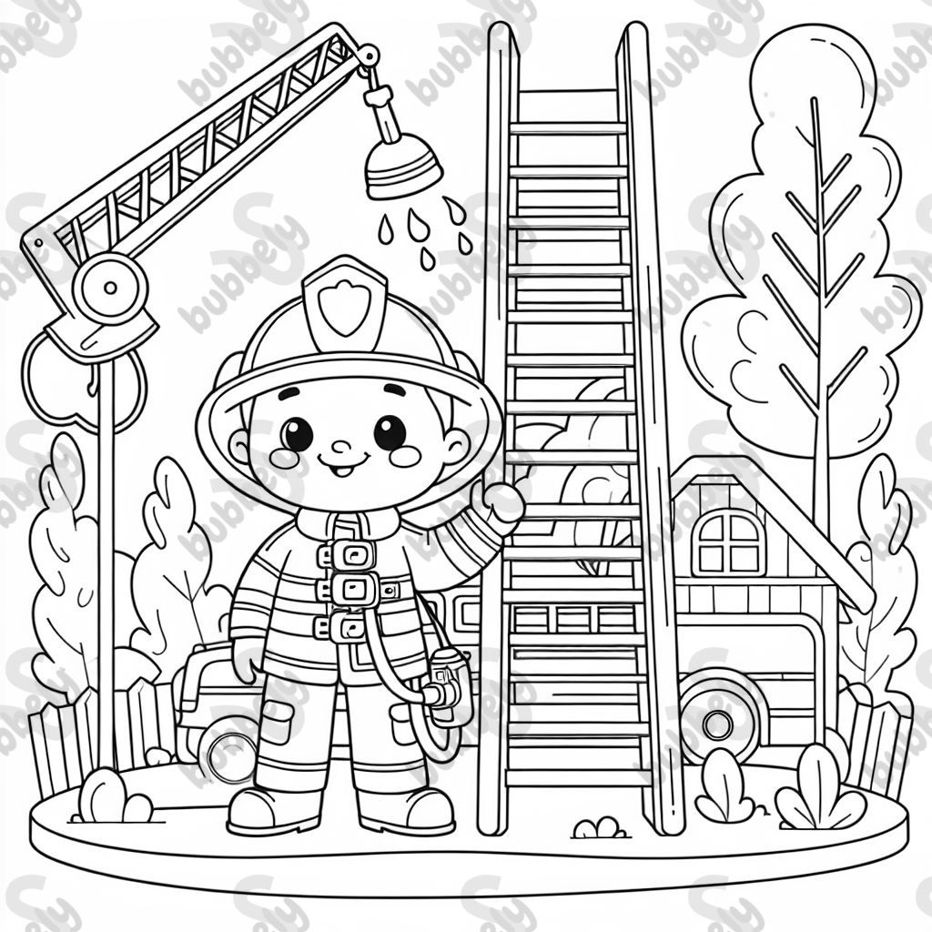 a fire truck with a ladder