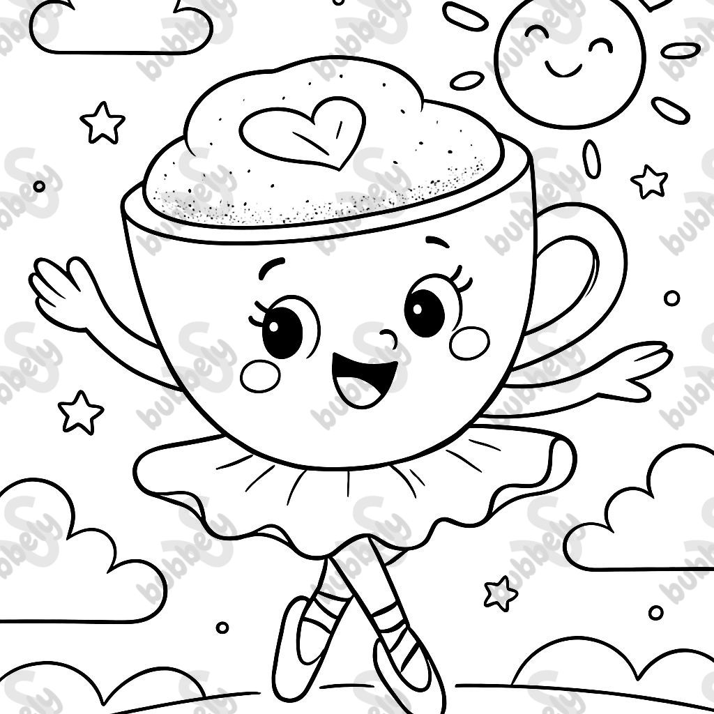 a cup of cappuccino as a ballerina a cup of cappuccino as a ballerina