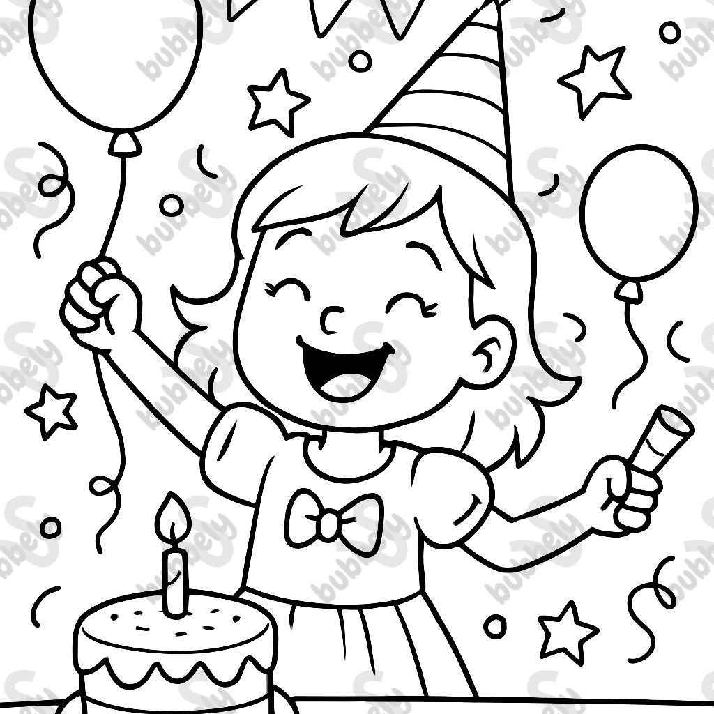 Birthday celebration girl