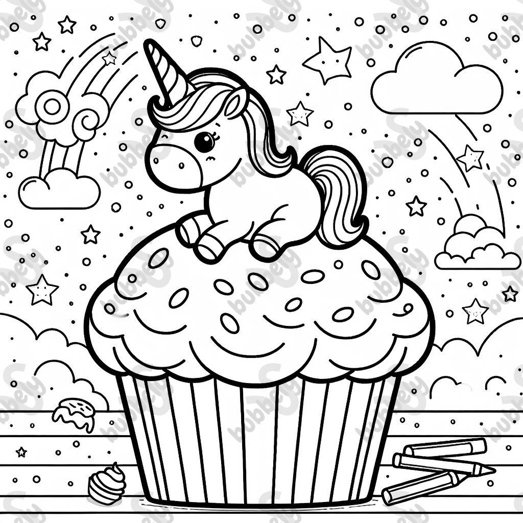 unicorn on a cupcake
