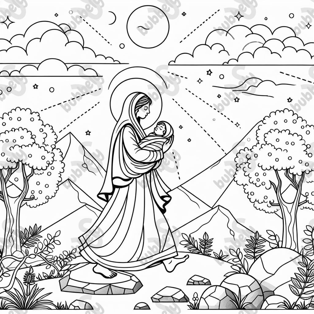 Mẹ bồng con hoá đá