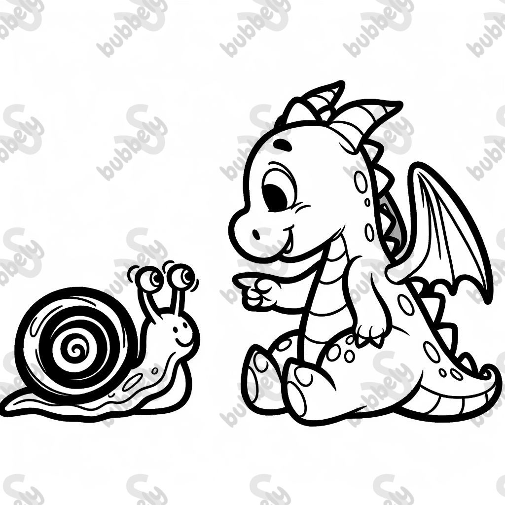 Dragon with a snail