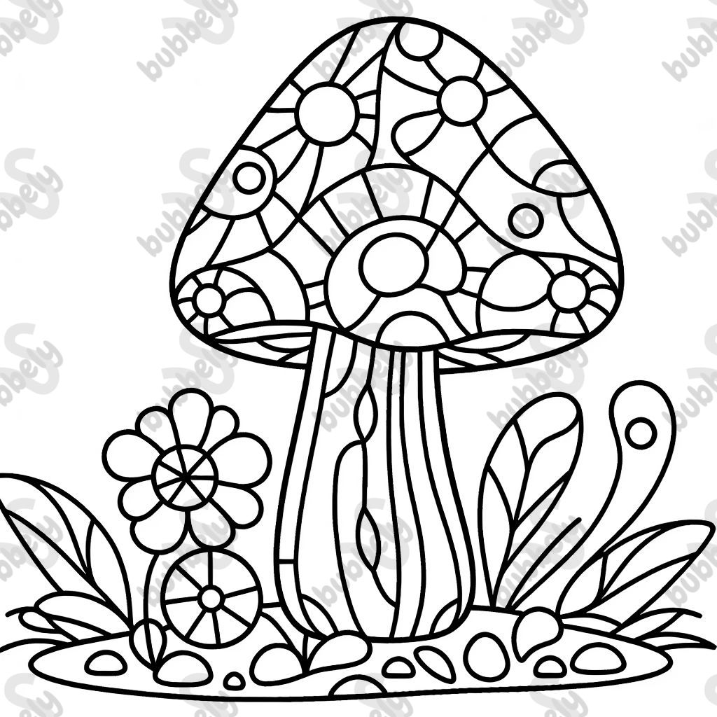 stained glass mushroom