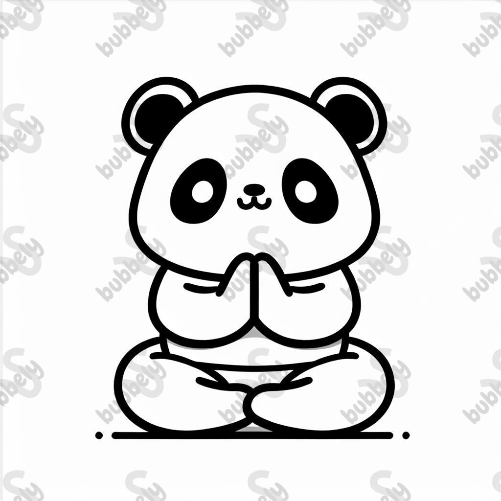 ein Panda der Yoga macht